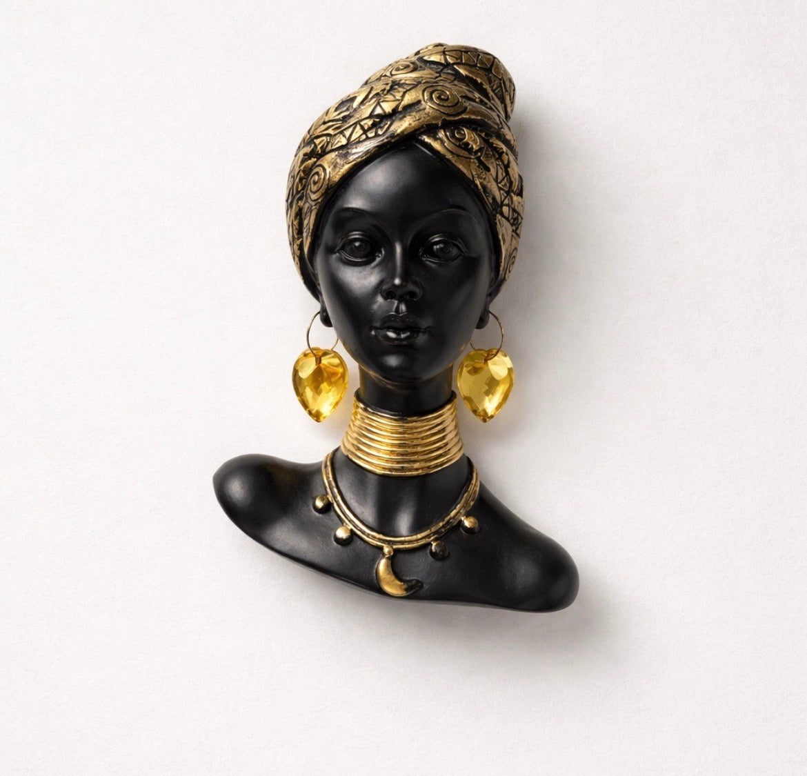 African Queen Bust Sculpture