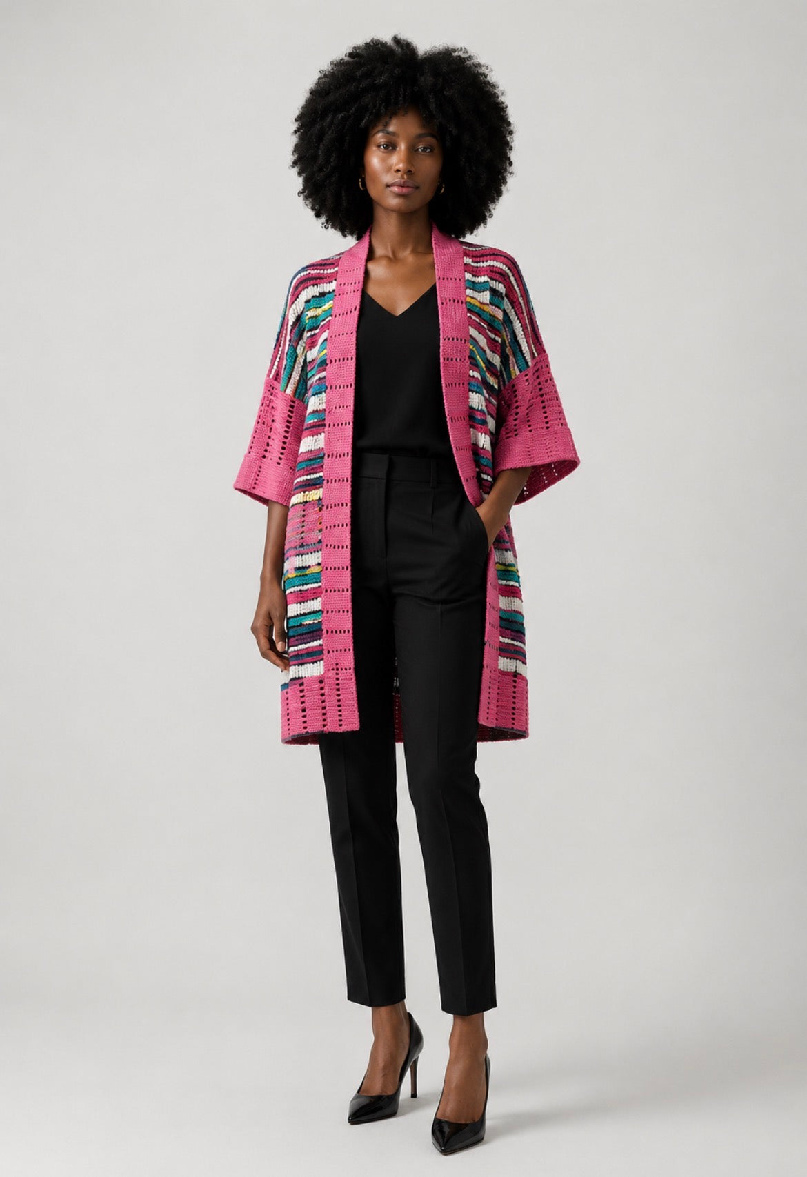 Ankara and Aso-Oke kimono