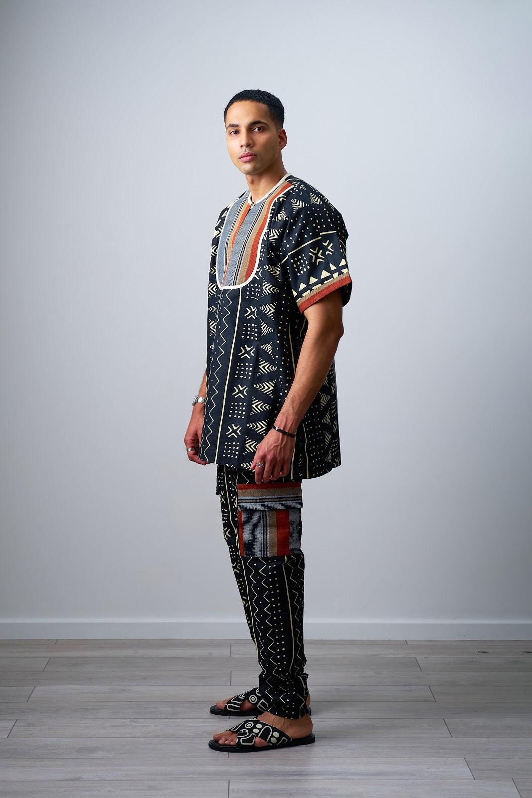 Ankara mens printed co-ord set