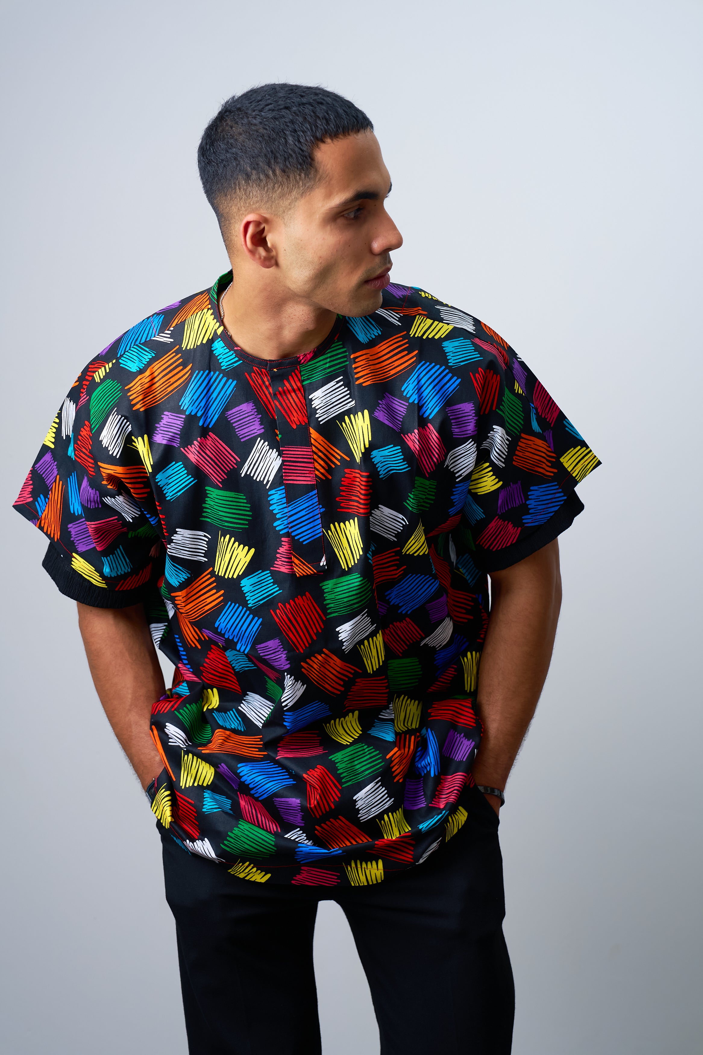Ankara Male Short Sleeves shirt