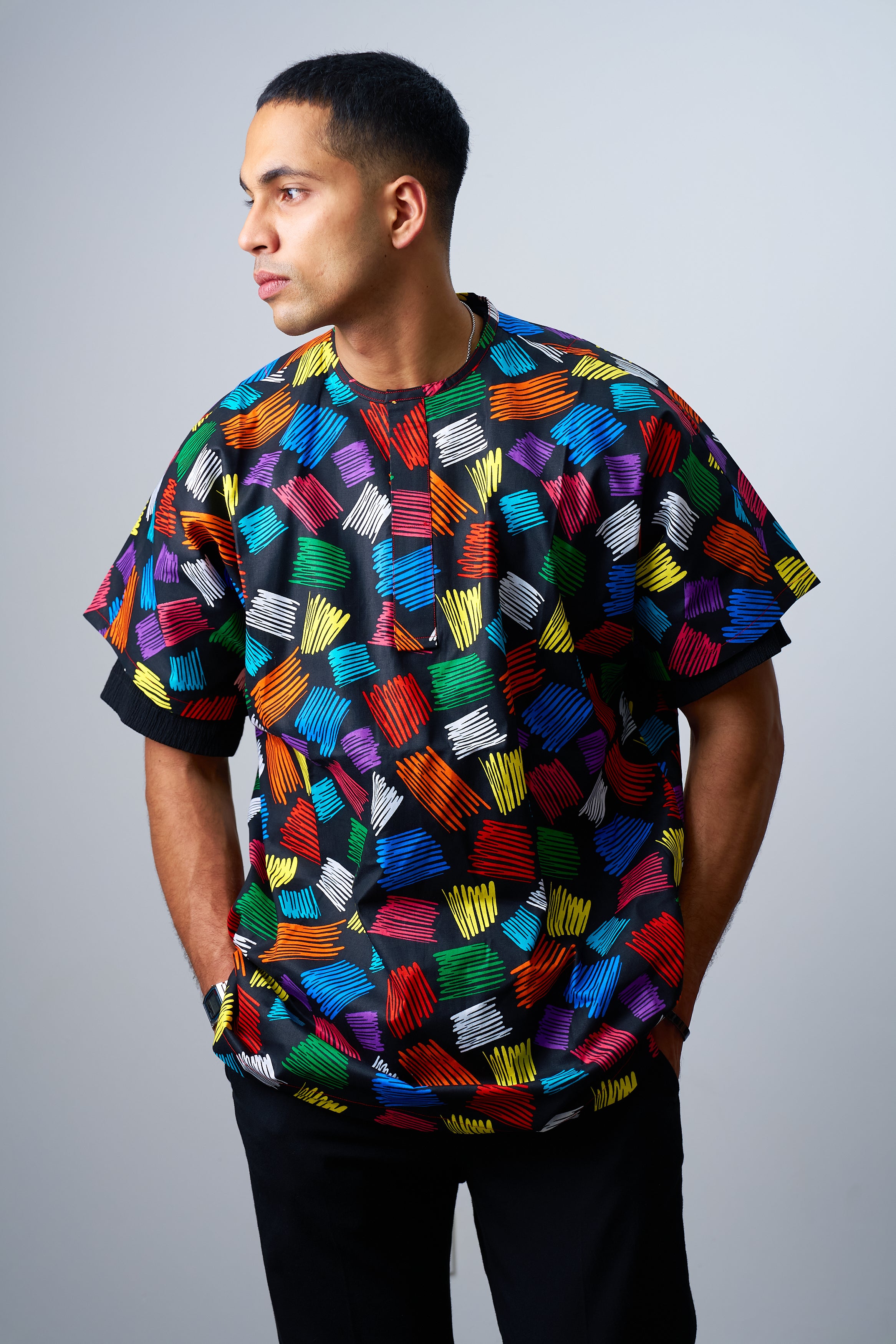 Ankara Male Short Sleeves shirt