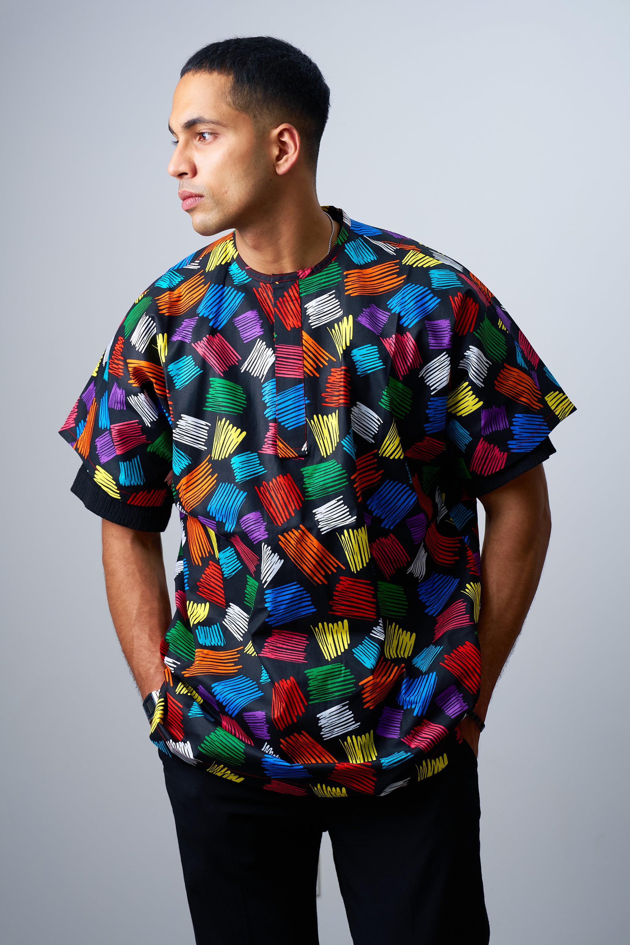 Ankara Male Short Sleeves shirt
