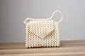 Beaded white bag