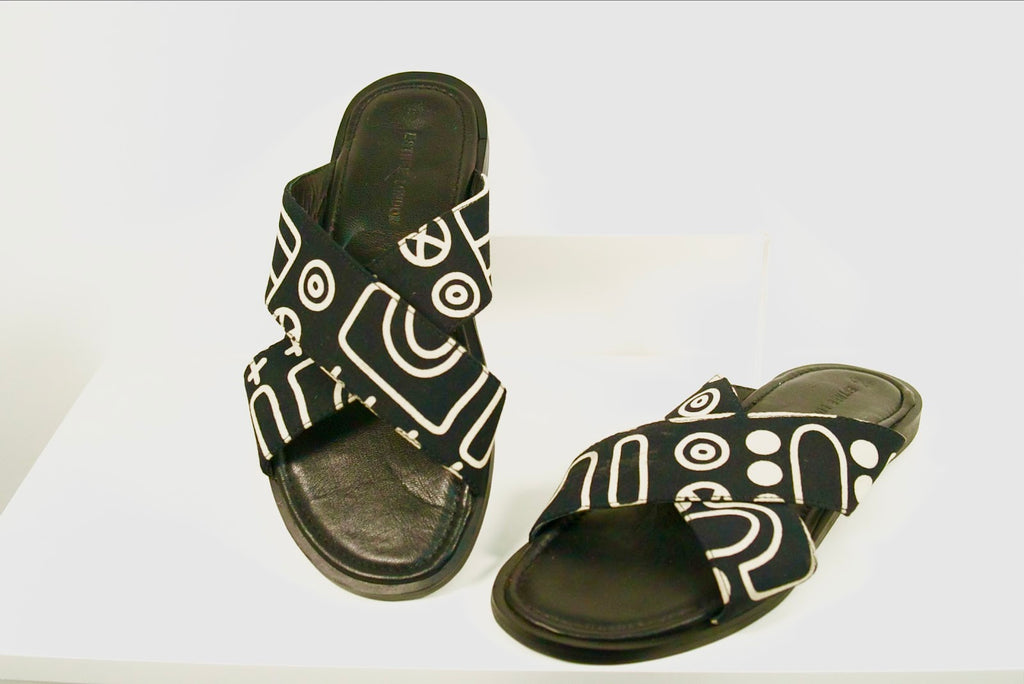 Ankara palm slippers