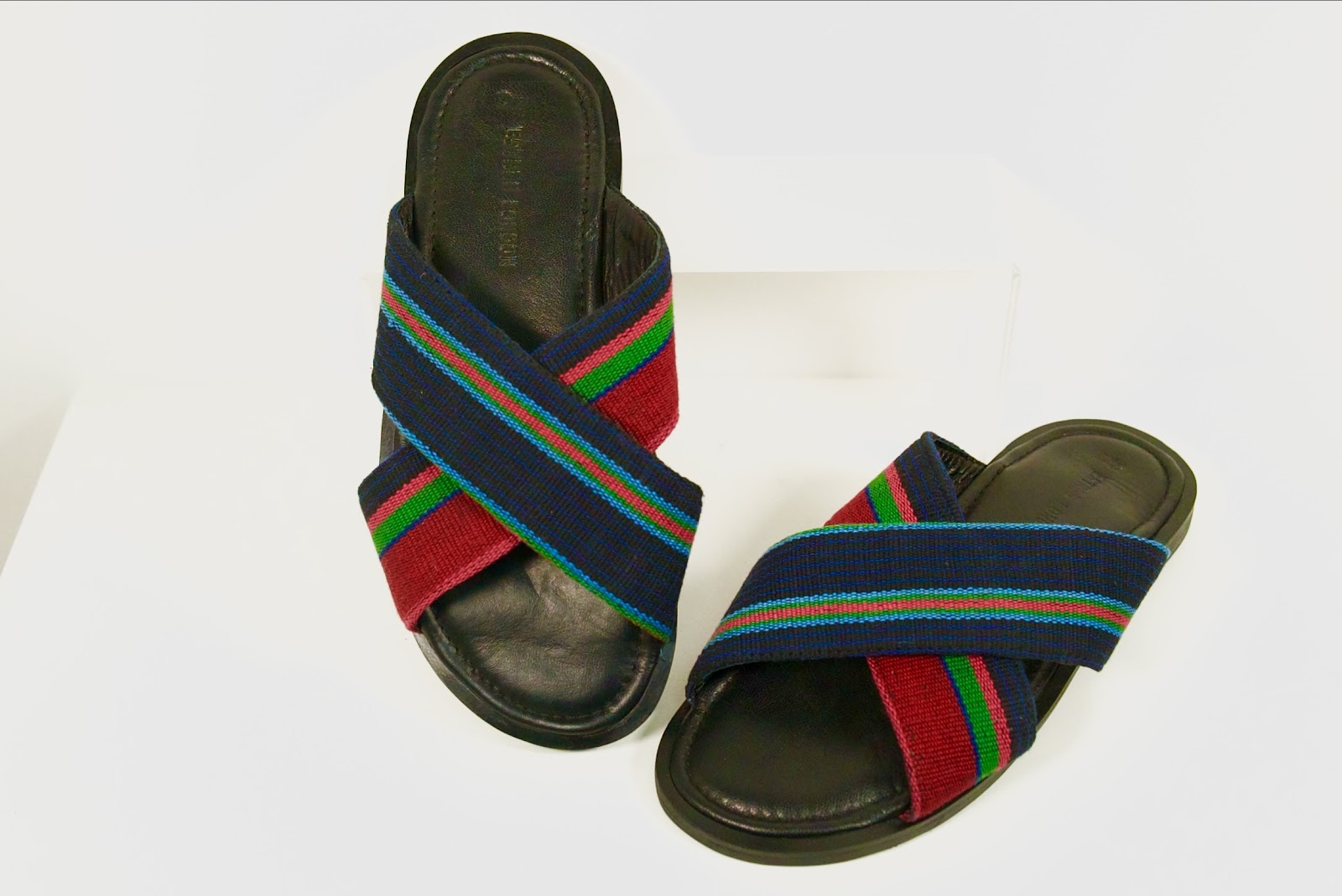 Aso-oke palm slippers