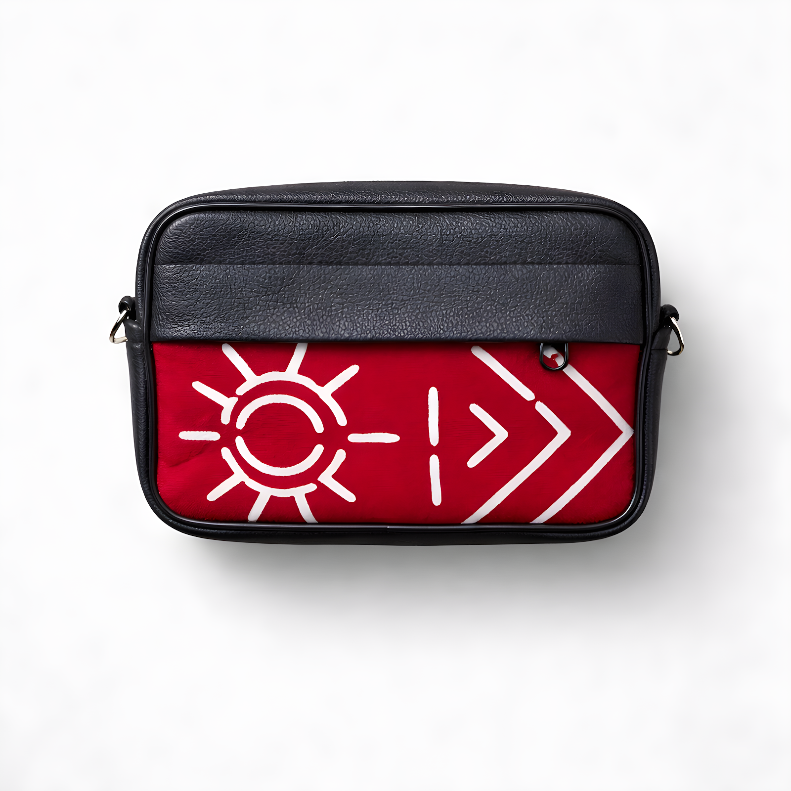Ankara Leather pouch bag