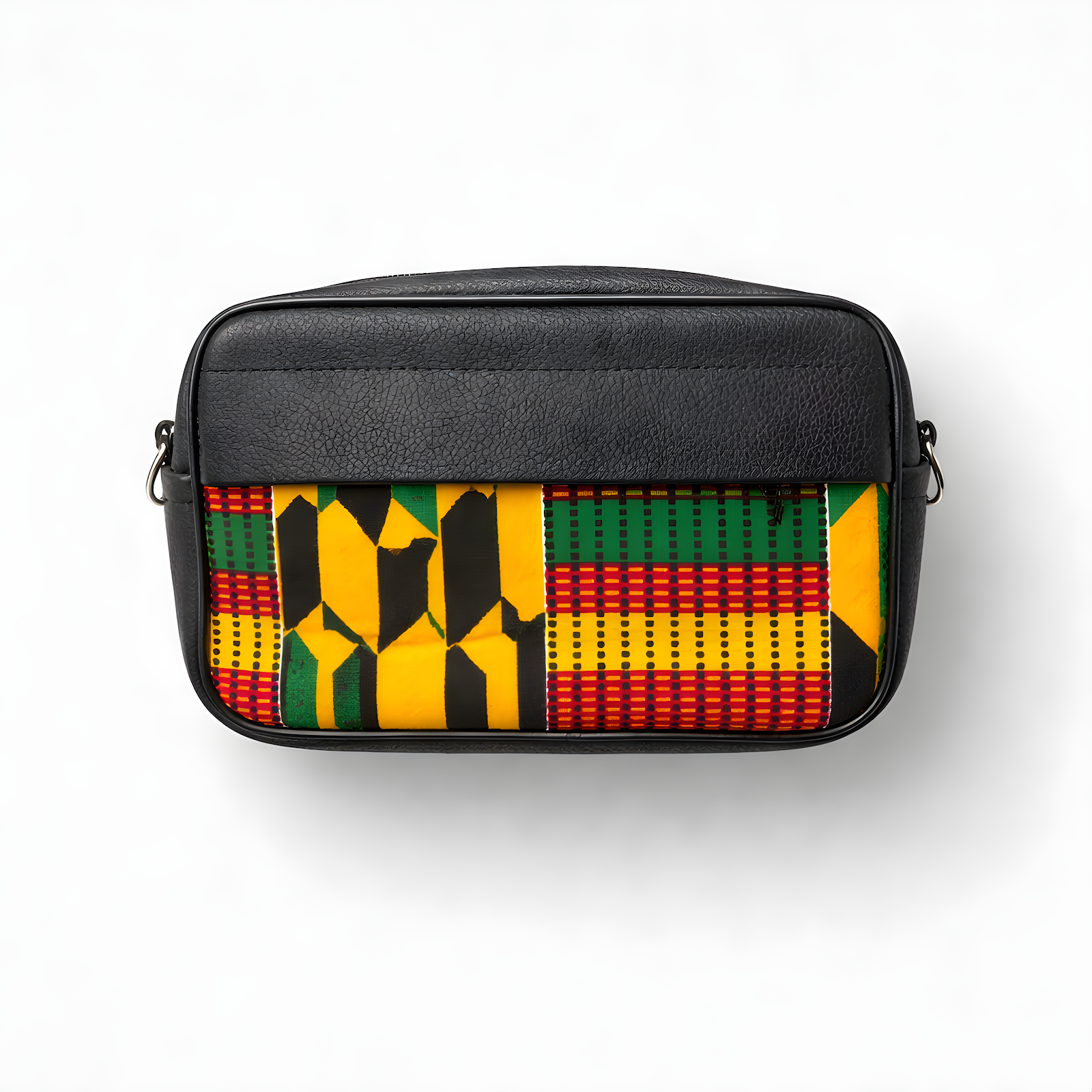 Ankara Leather pouch bag