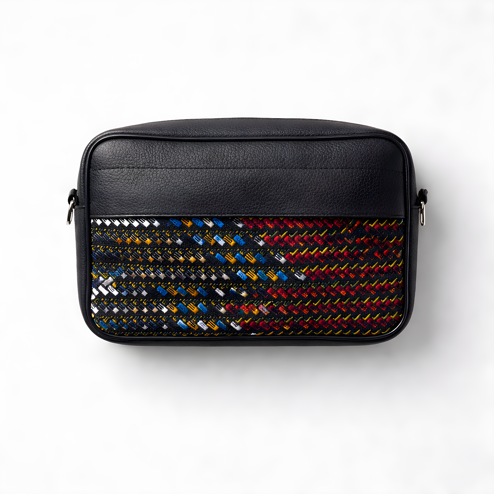 Ankara Leather pouch bag