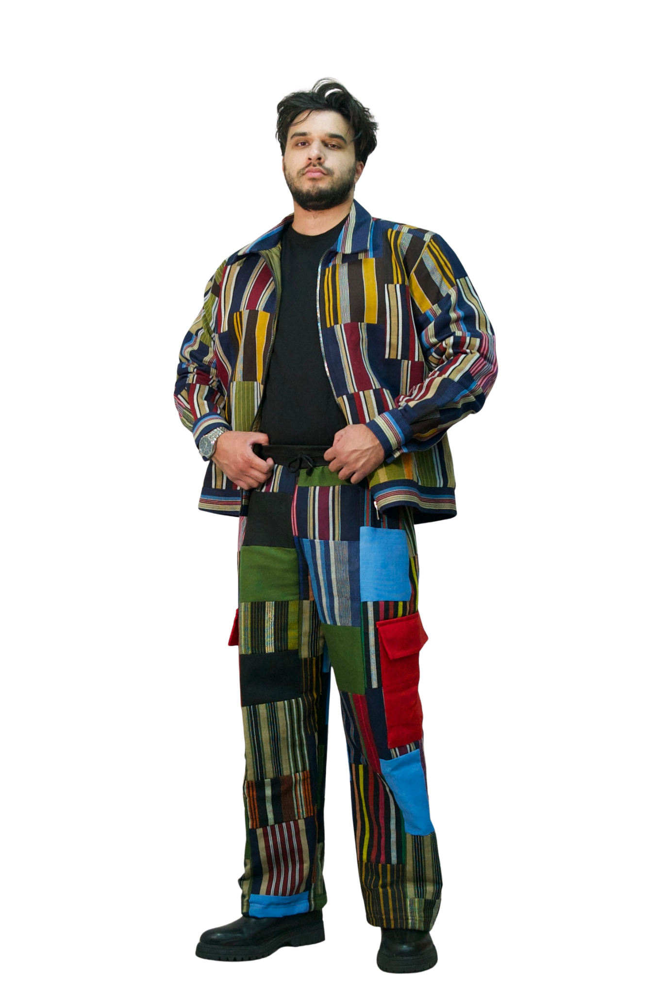 Aso oke cargo pants