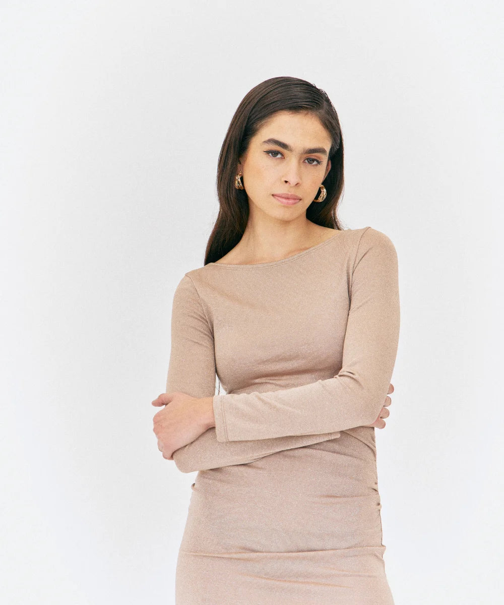 Elegant Beige Dress for Women